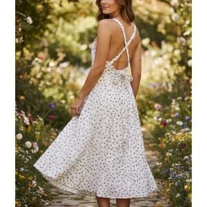 midi balloon sleeve dress Balloon Sleeve Midi Dress